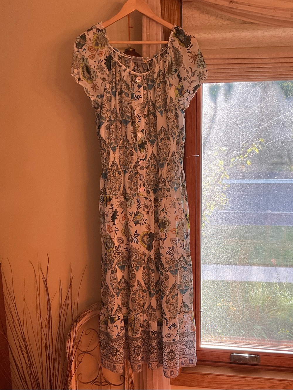 Figueroa & Flower Floral Maxi Midi Dress L